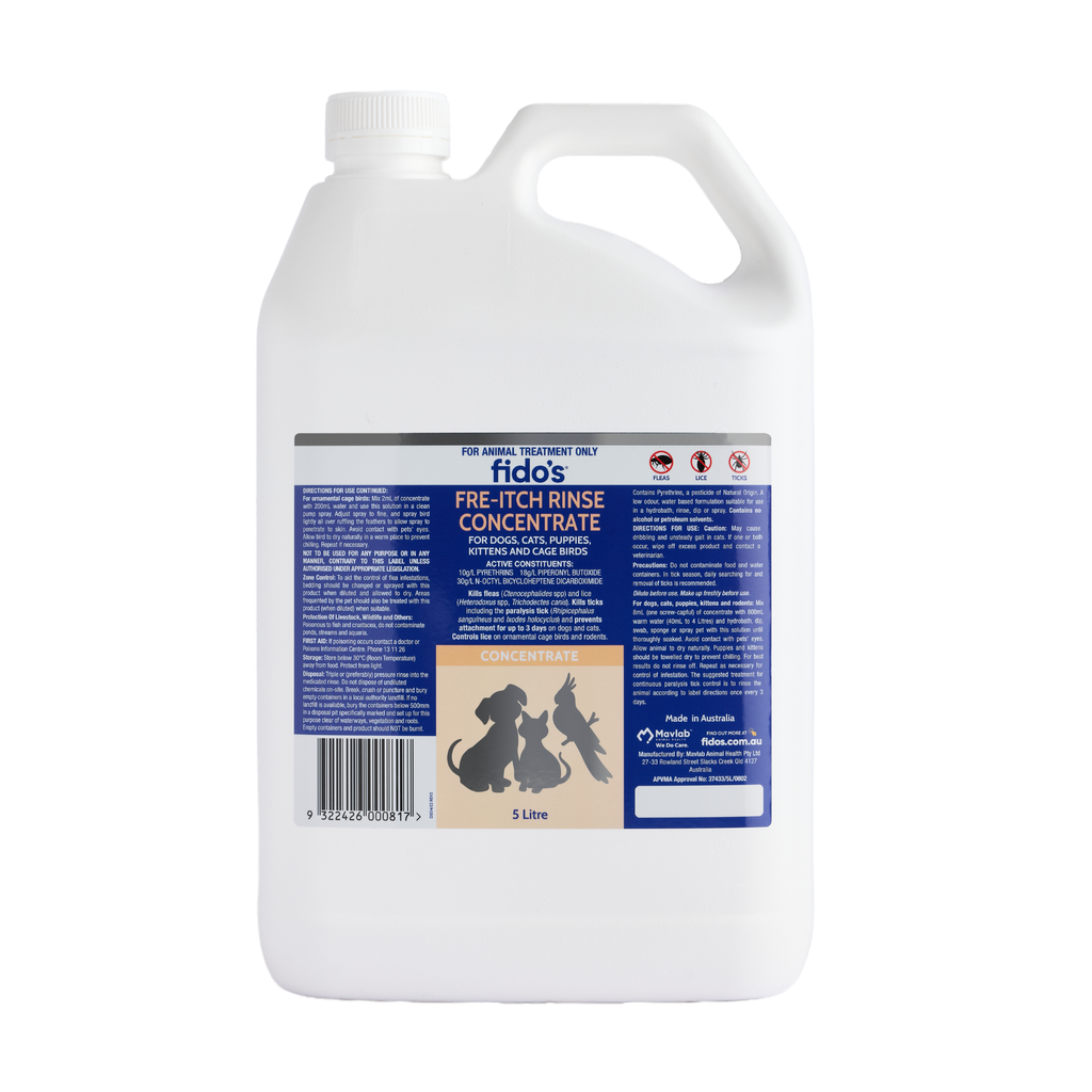 Fido's Fre-Itch Rinse Concentrate for Dogs, Cats & Cage Birds