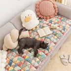 Garden Chic Cotton One-Piece Pet Friendly Protective Couch Cover