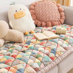 Garden Chic Cotton One-Piece Pet Friendly Protective Couch Cover