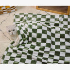 Stylish Chequered Flannel Pet Blanket Dog & Cat Blanket