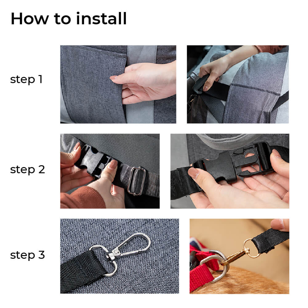 ISOFIX Dog Car Seat Bed with LATCH System - First Class