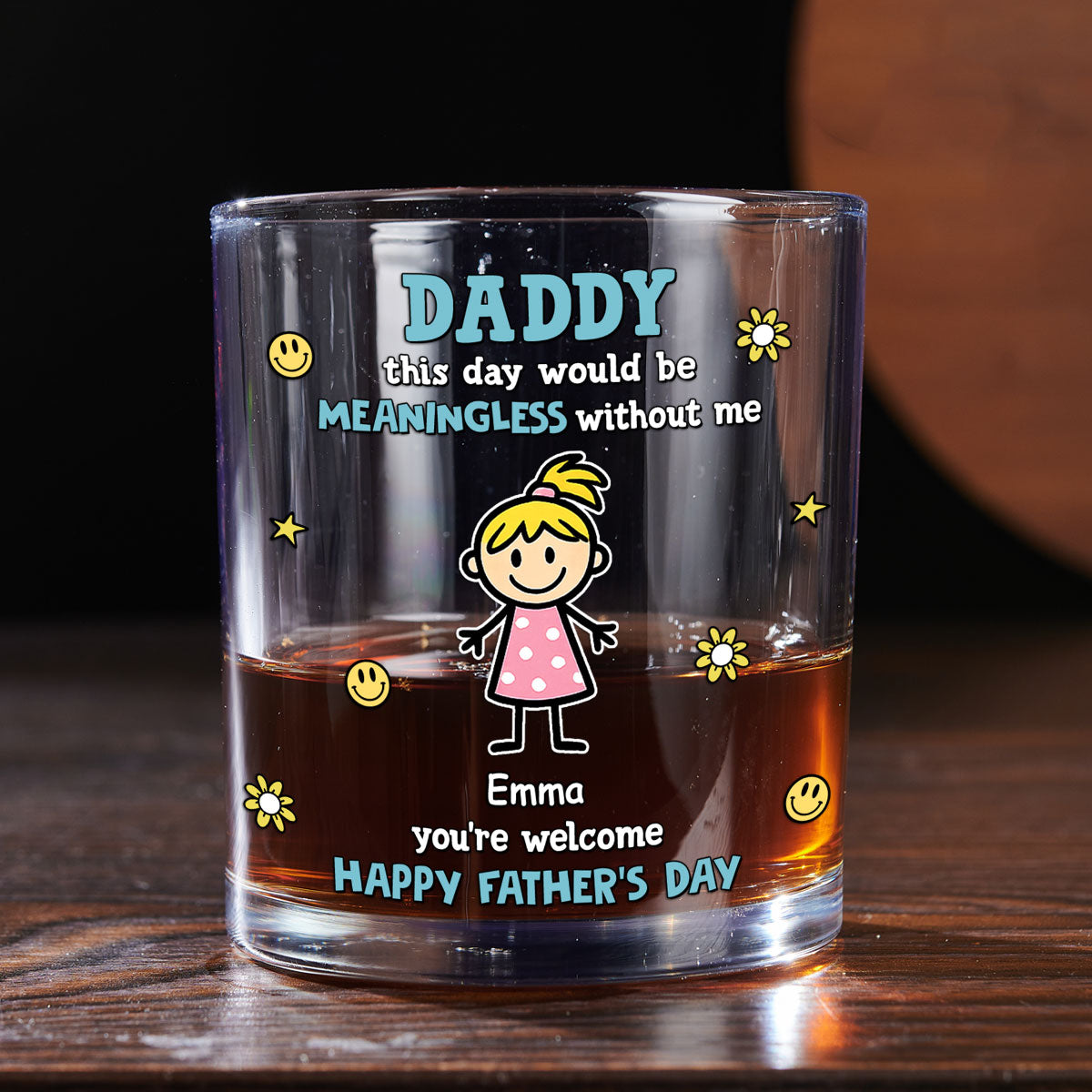Dad This Day Ours - Personalized Whiskey Glass