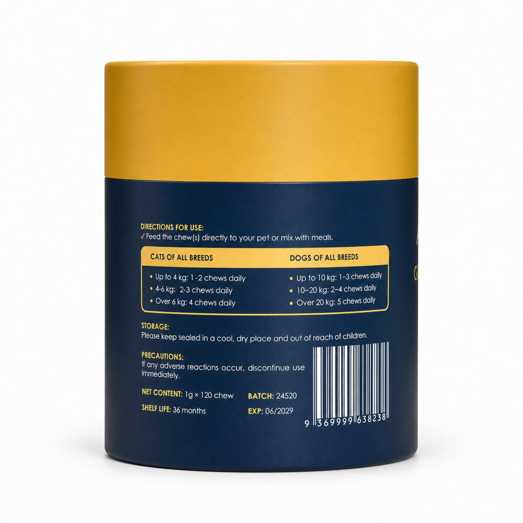 Auinpet Gold+Multi-Vitamins Complete Care Chews for Pets