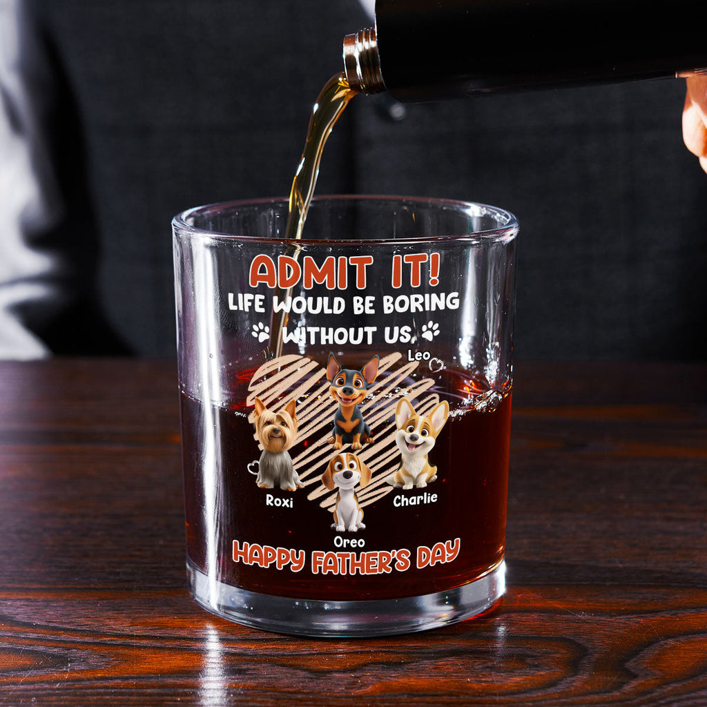 Admit It Orange - Personalized Whiskey Glass