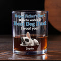 Happy To Be Dog Parents Ver Dad - Personalized Whiskey Glass