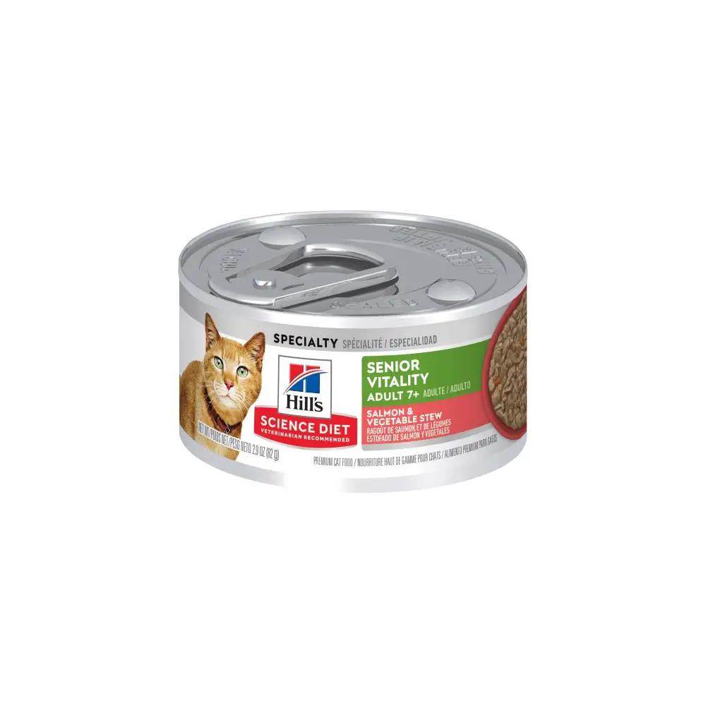 Hill's Science Plan Senior Vitality Chicken & Vegetable Wet Cat Food Stew 82g