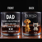 We Woof You With Love Pet Version - Personalized Whiskey Glass