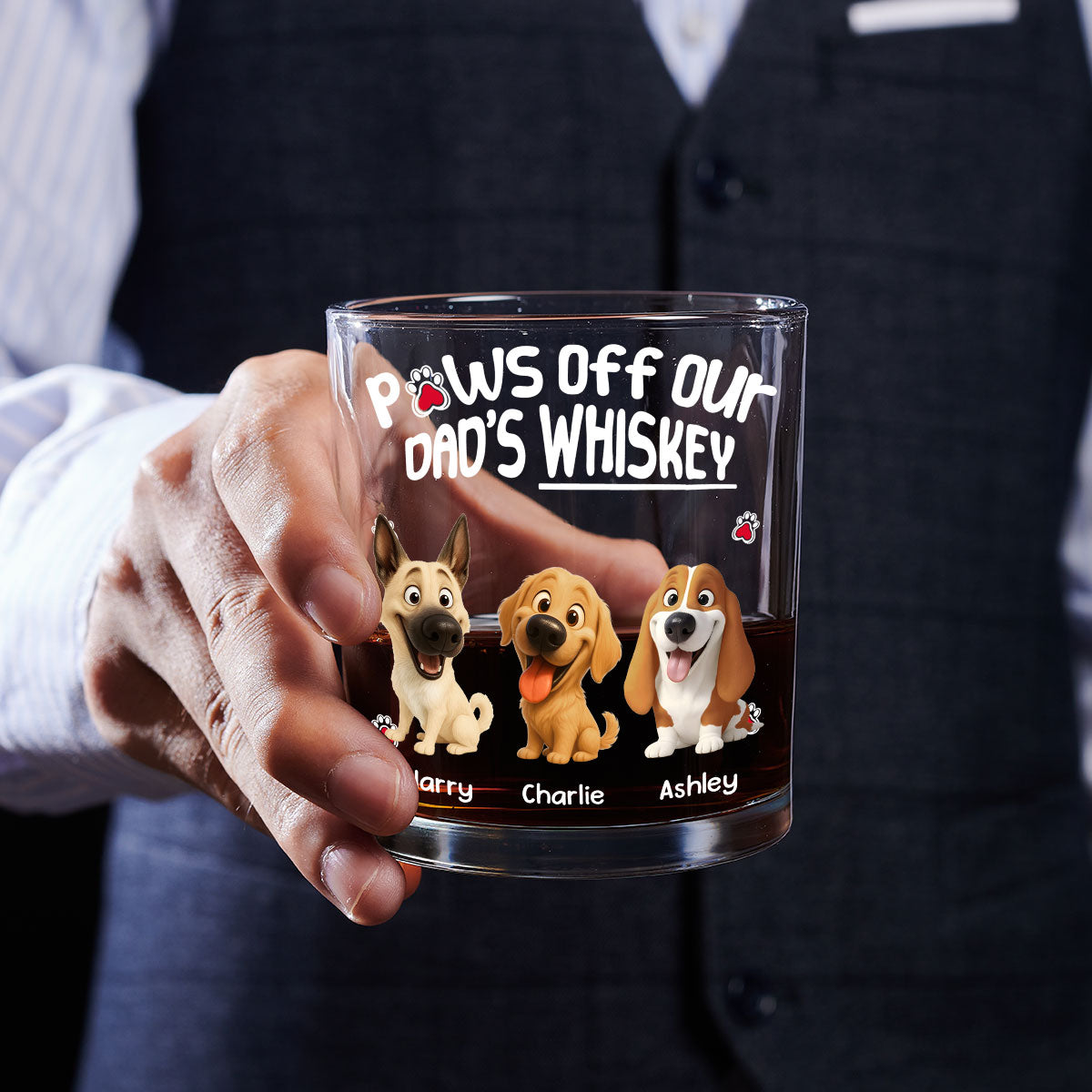 Paw It Off Now - Personalized Whiskey Glass