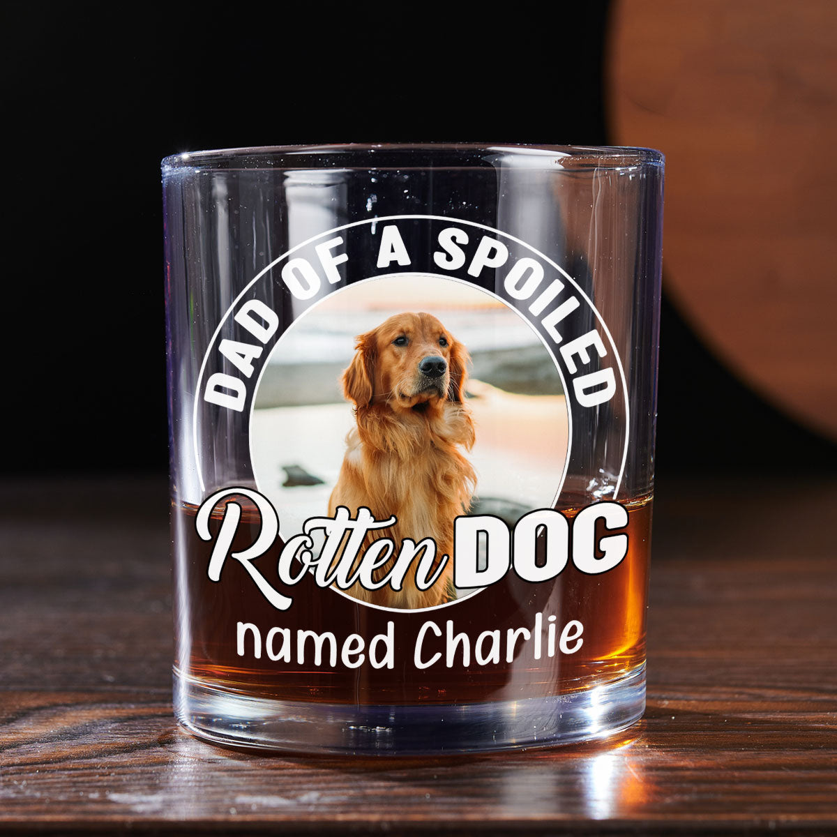 Rotten Dogs Photo - Personalized Whiskey Glass