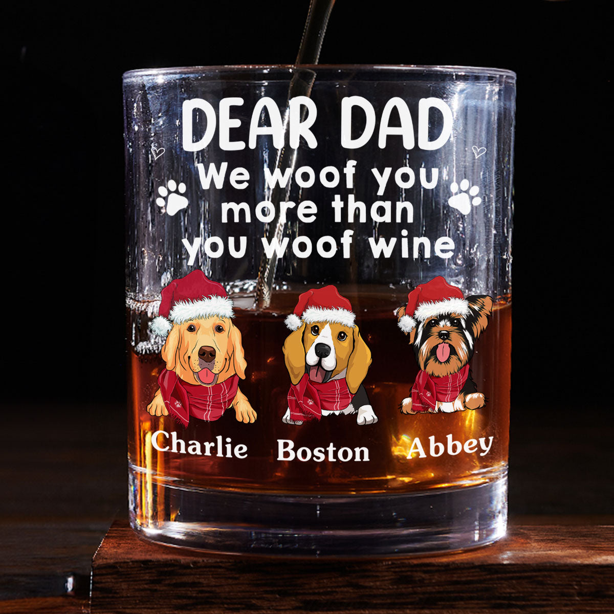 I Woof You - Personalized Whiskey Glass