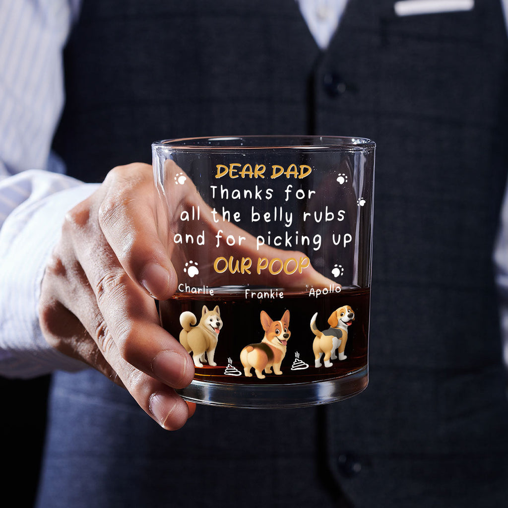 Thanks For All Dad - Personalized Whiskey Glass