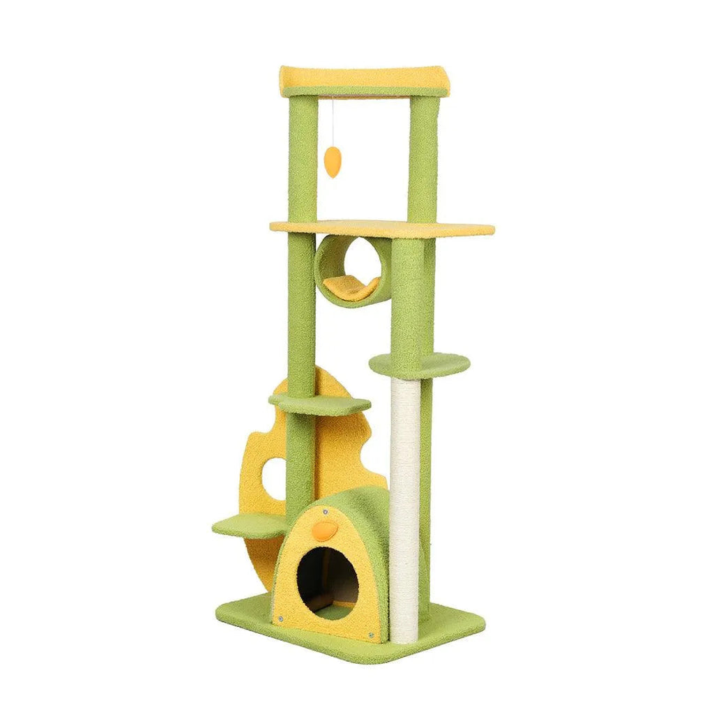 Cat Tree Scratching Post Multi-Level - Green 146cm
