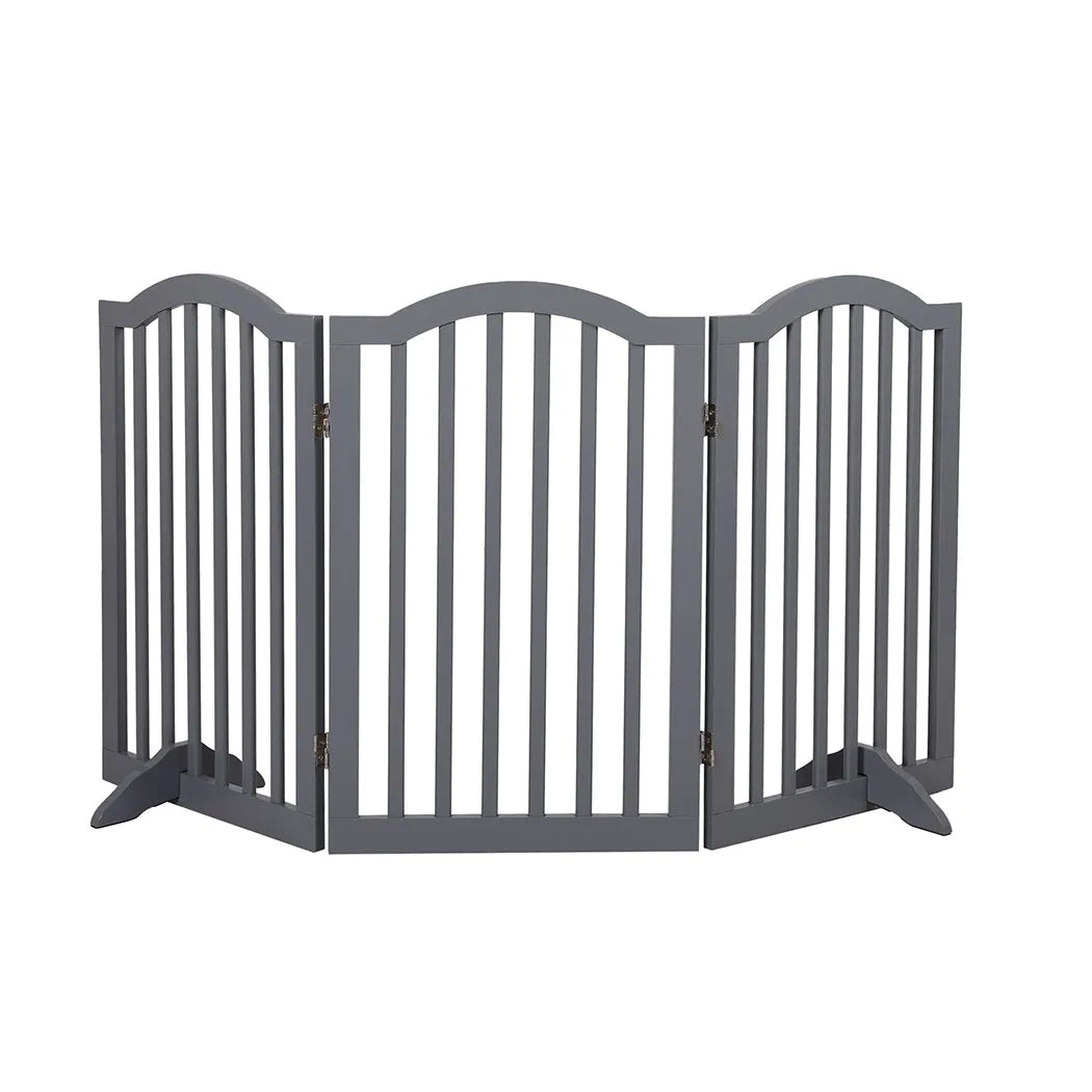 Freestanding Wooden Pet Gate Door 3/4 Panels