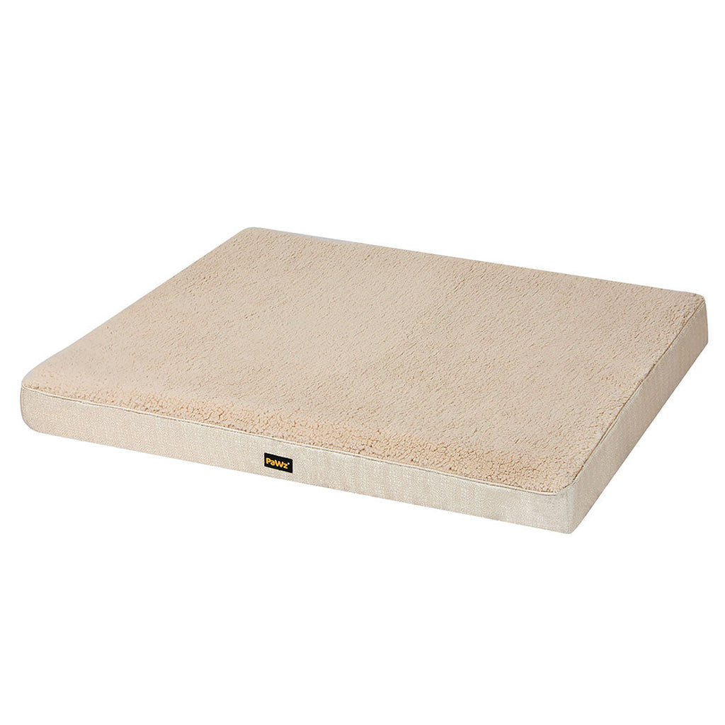 Dog Bed Soft Pet Mat Non-Slip Cushion Beige Removable Washable
