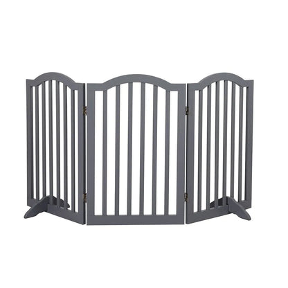 Freestanding Wooden Pet Gate Door 3/4 Panels