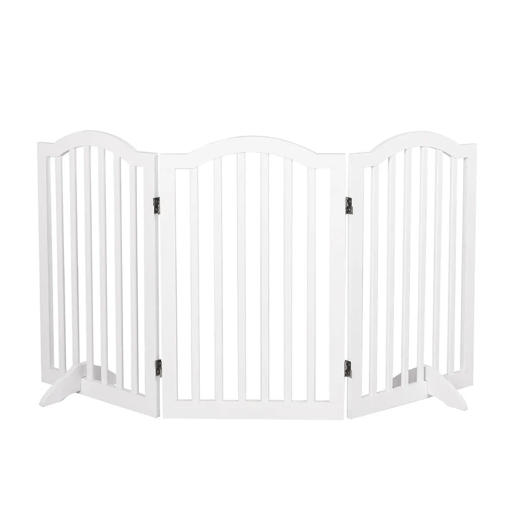 Freestanding Wooden Pet Gate Door 3/4 Panels