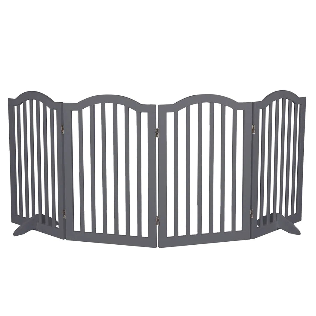 Freestanding Wooden Pet Gate Door 3/4 Panels