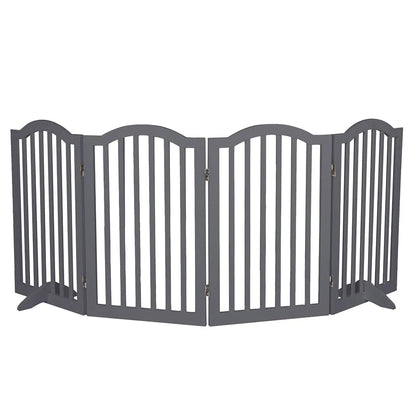 Freestanding Wooden Pet Gate Door 3/4 Panels