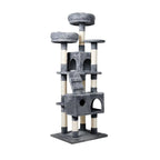 Cat Scratching Post Tower House Grey 141cm