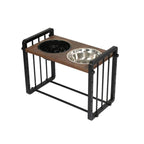 Adjustable Height Pet Feeder Elevated Dual Raised Bowl