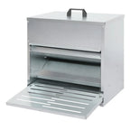 Automatic Chicken Feeder Auto Treadle 10kg Food Dispenser Galvanized Steel