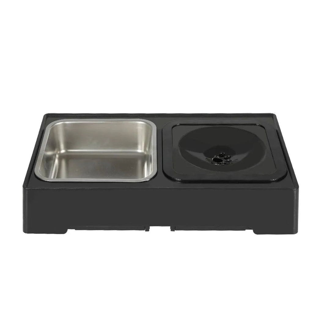 Elevated Pet Feeder with Steel Non-Slip Bowl
