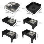 Elevated Pet Feeder with Steel Non-Slip Bowl