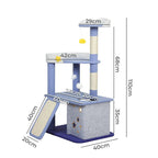 Cat Tree Post Scratching Multi-Level - Blue