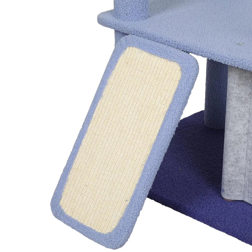 Cat Tree Post Scratching Multi-Level - Blue