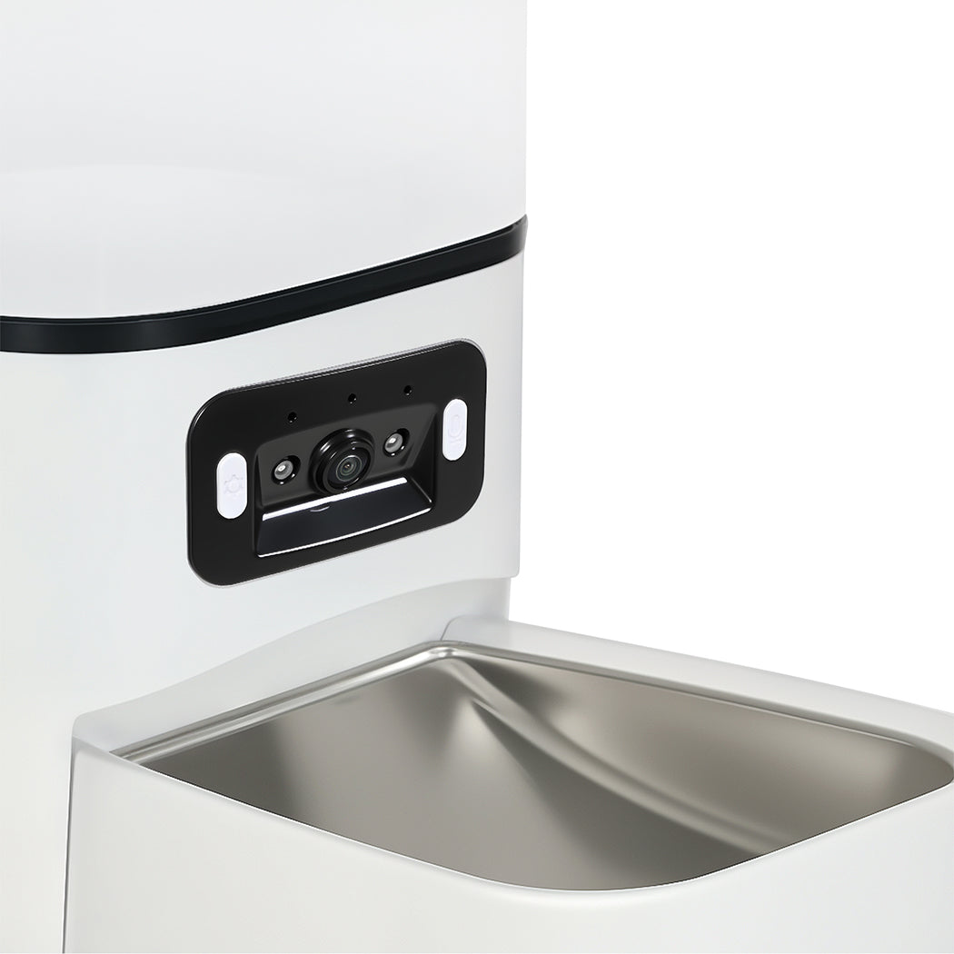 6L Automatic Pet Feeder Double Camera Cat Dog Smart Wifi App Food Dispenser
