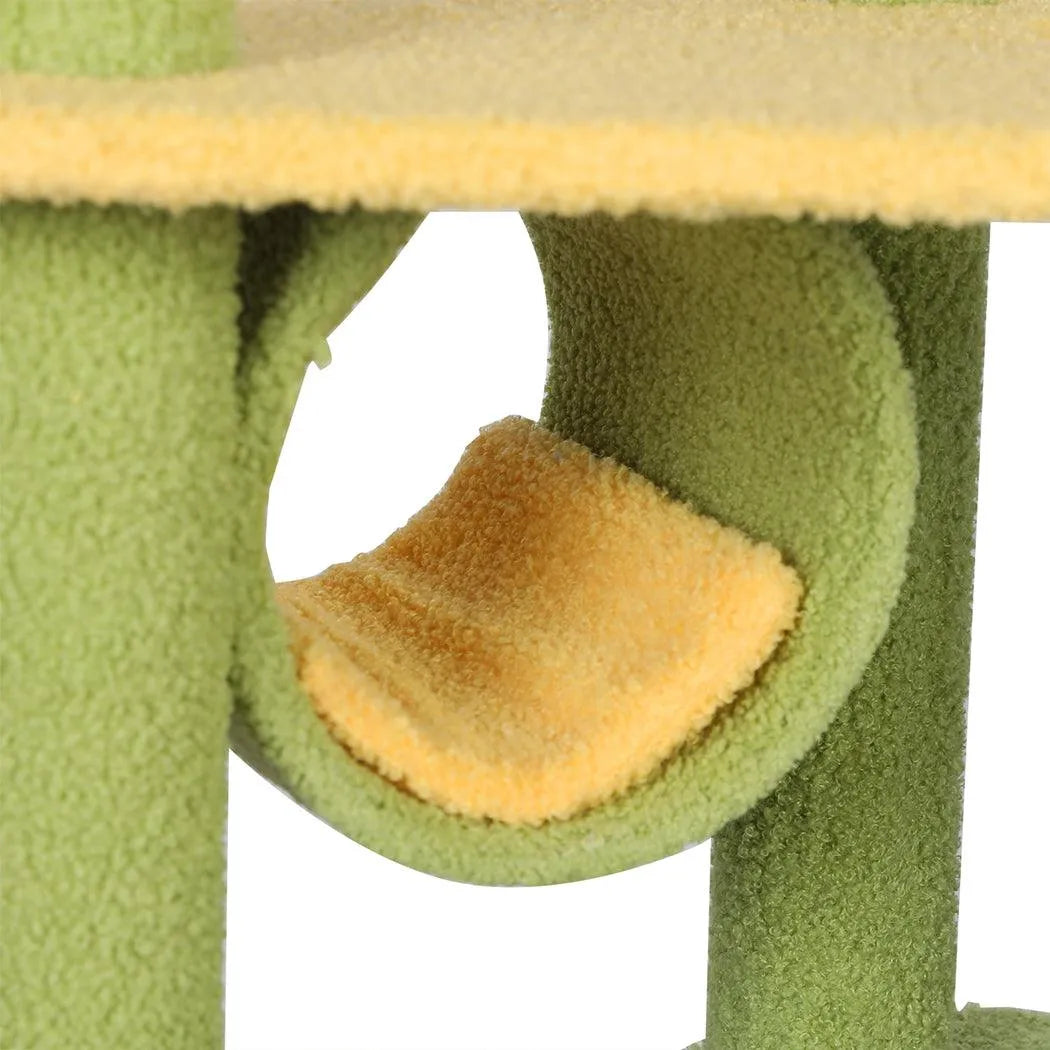 Cat Tree Scratching Post Multi-Level - Green 146cm
