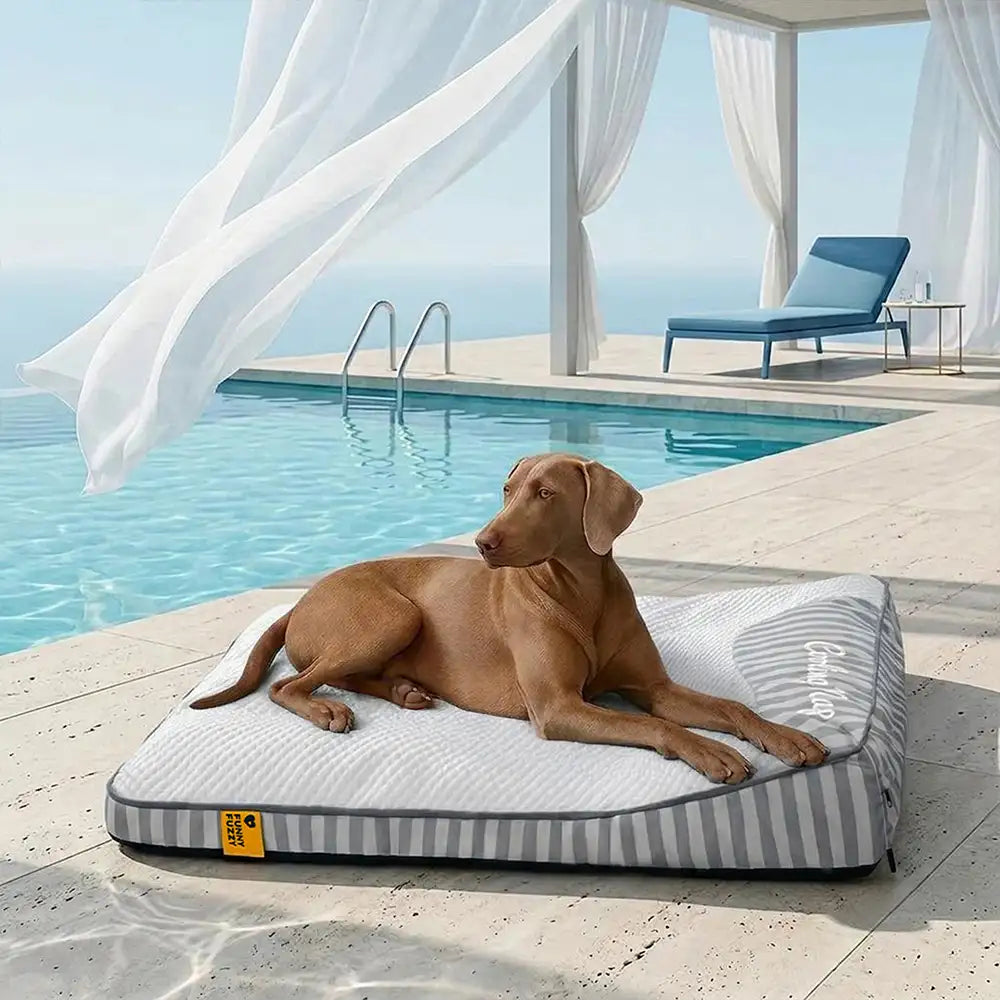 Extra Large Cooling Washable Rectangle Orthopedic Outdoor Dog Bed