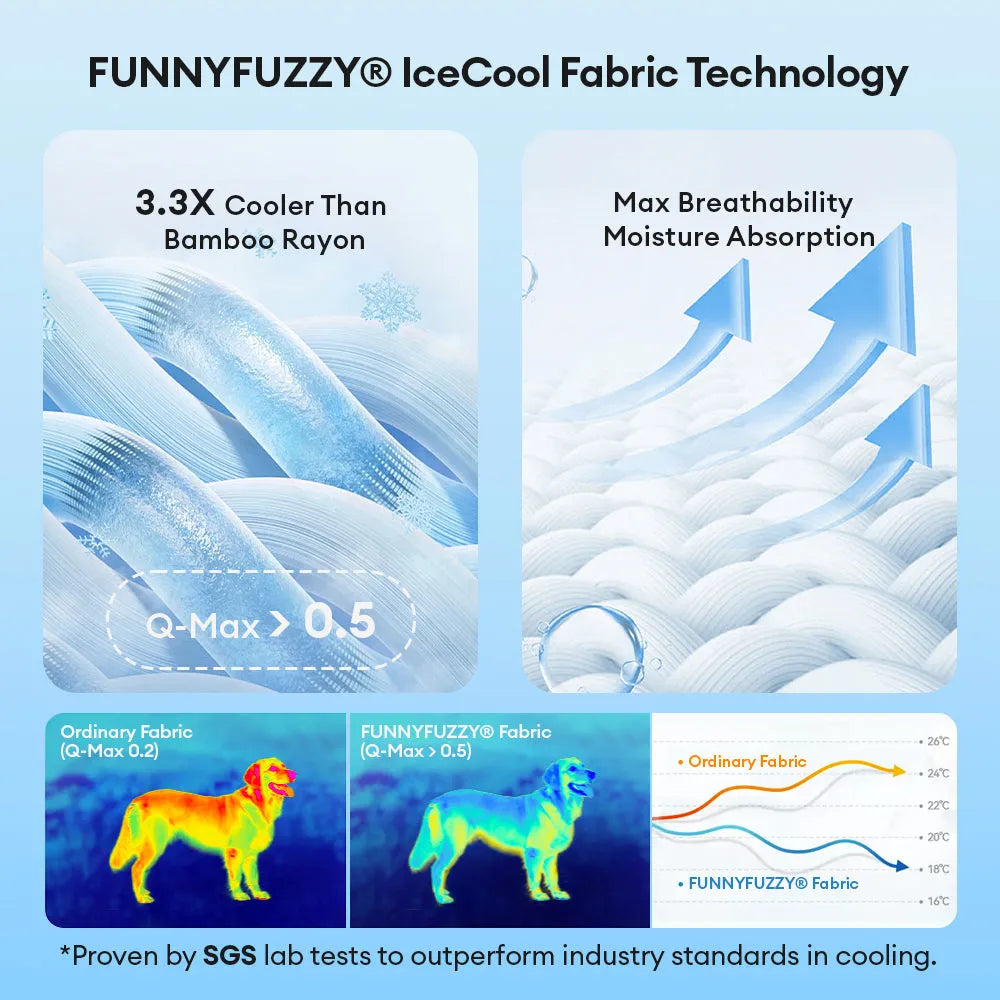 Leaf Shaped Cooling Fabric Heat-Absorbing Comfortable Non-Slip Dog Mat