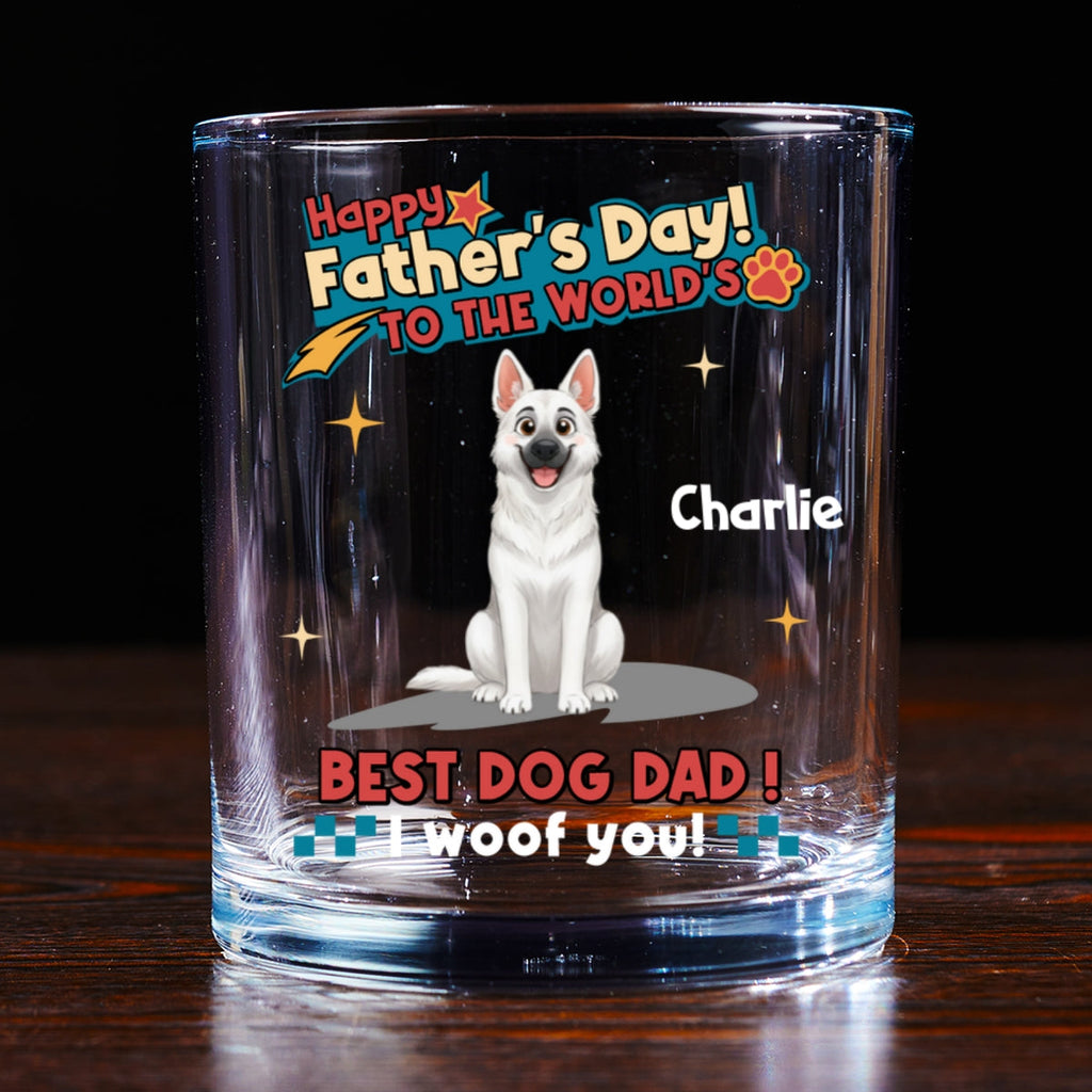 Dog Dad Forever - Personalized Whiskey Glass
