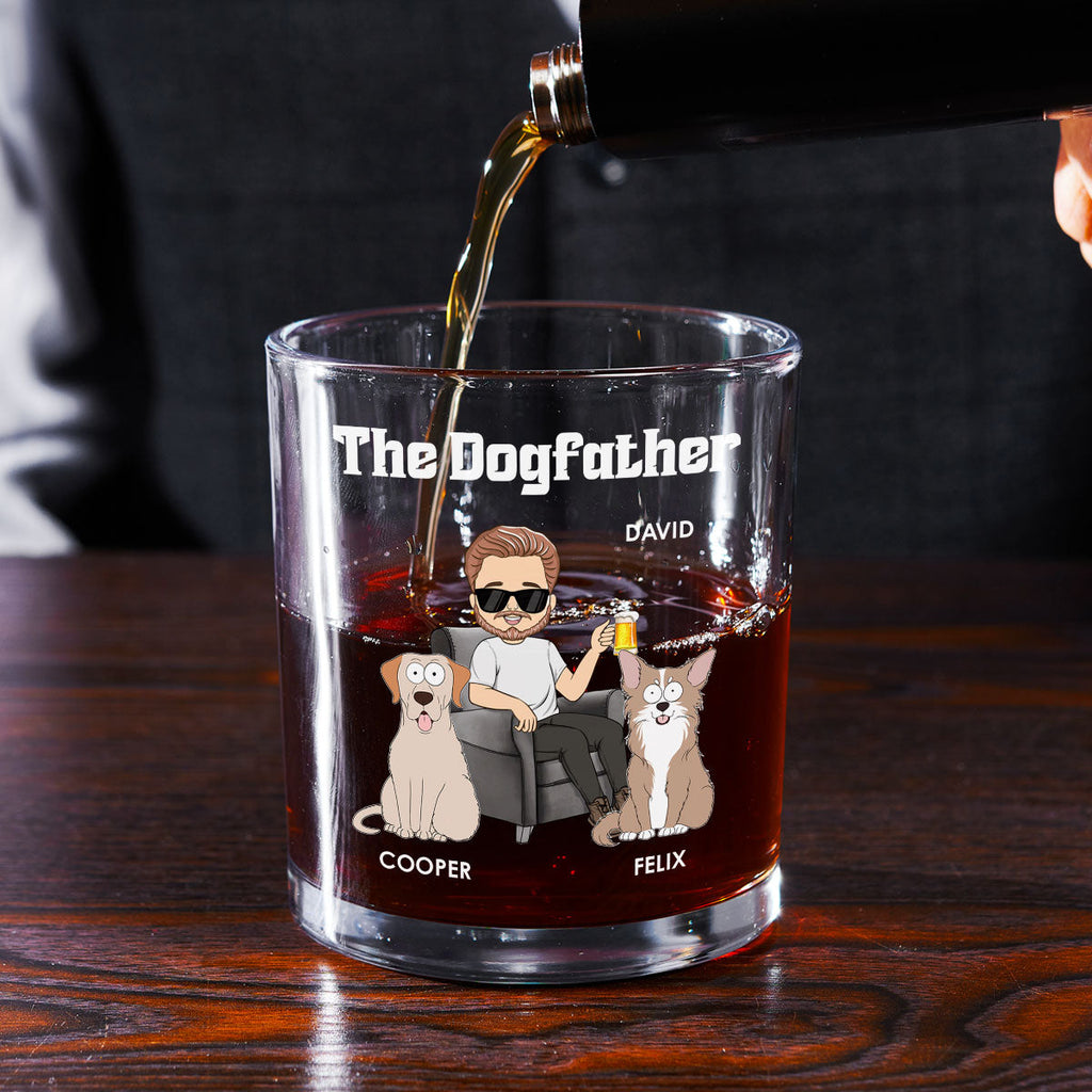 The Dogfather - Personalized Whiskey Glass