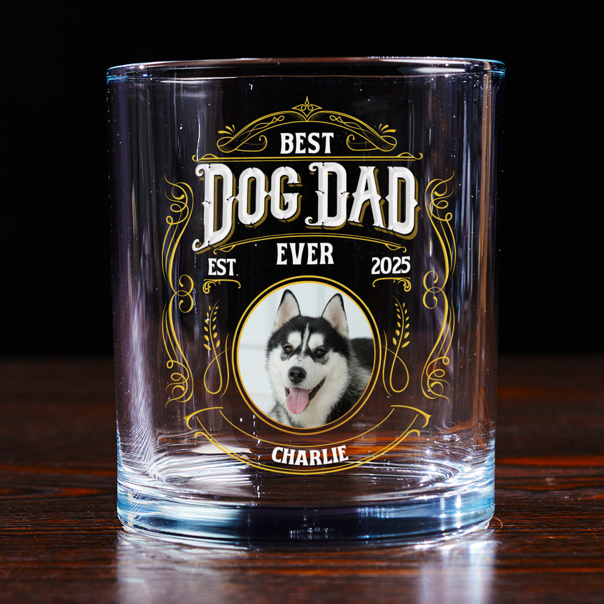 Whiskey Logo Photo - Personalized Whiskey Glass