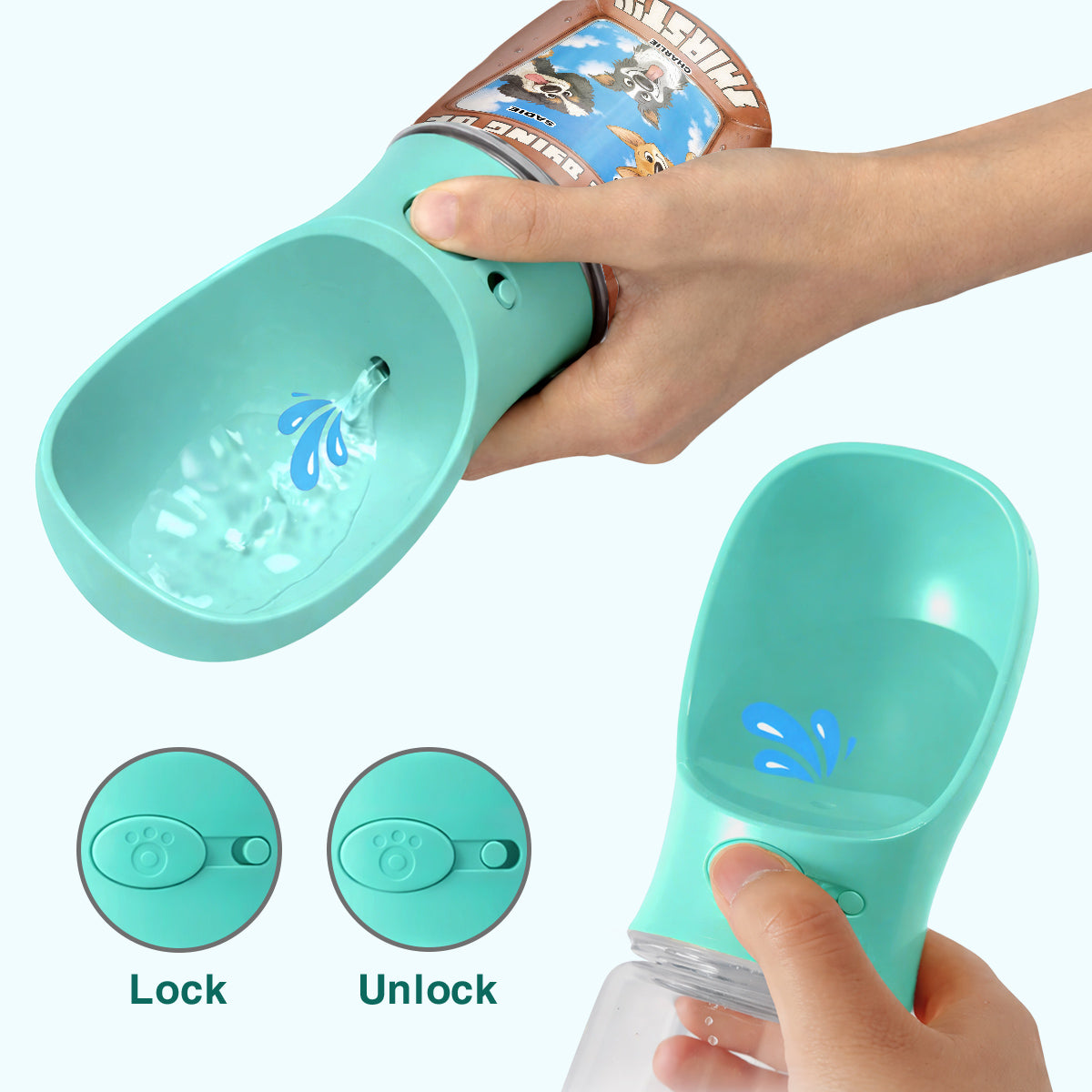 I Am Dying Of Thirst - Personalized Pet Water Bottle With Drinking Feeder