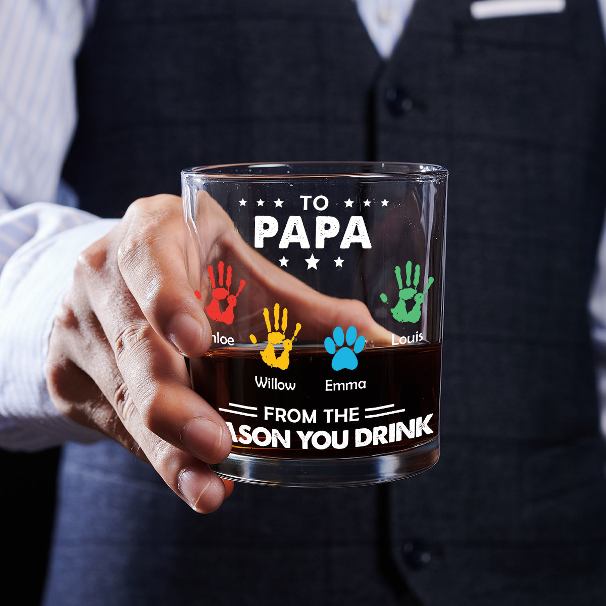 Reasons You Drink - Personalized Whiskey Glass