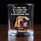 Retro Dog Sleeping Lick You Photo - Personalized Whiskey Glass