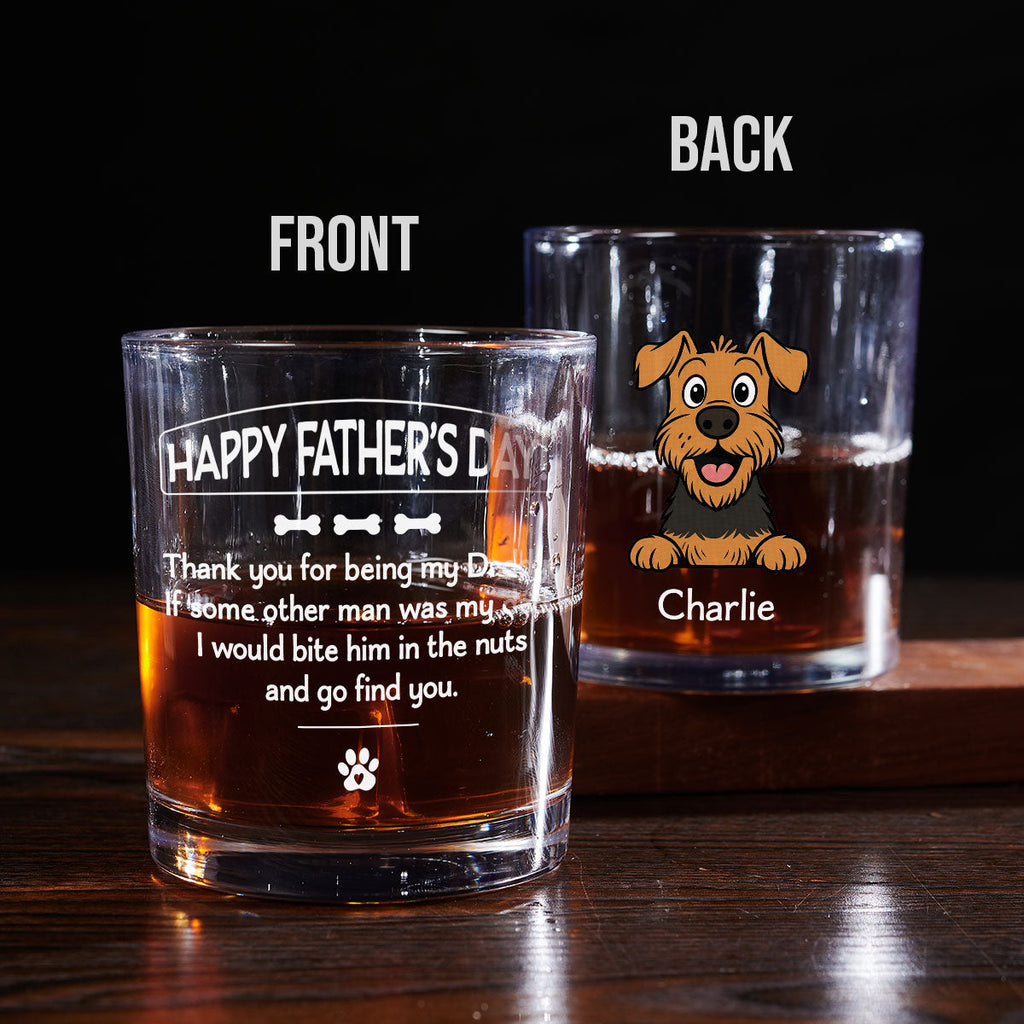 Pawsitively Lucky To Bark - Personalized Whiskey Glass