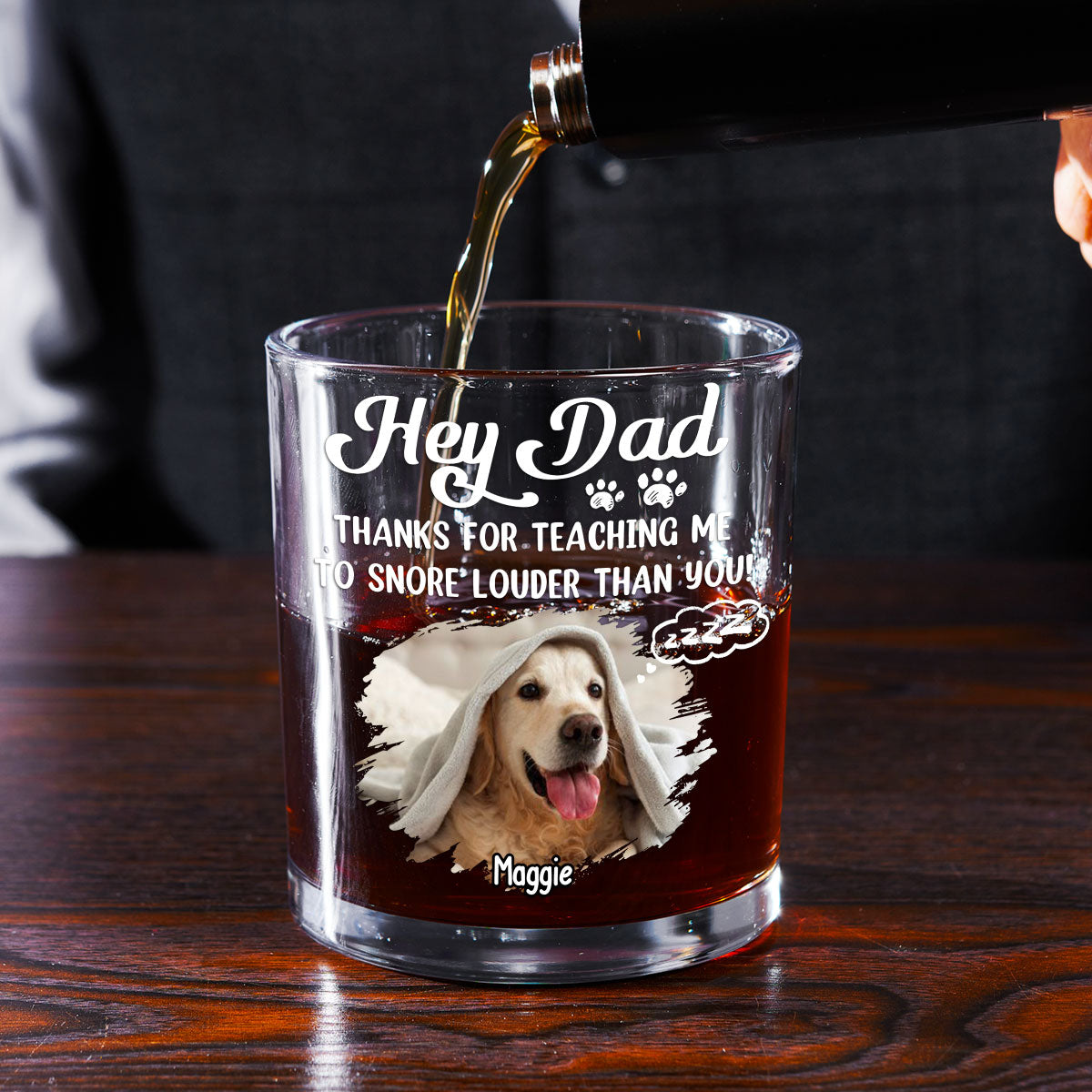 You Taught Me This Photo - Personalized Whiskey Glass
