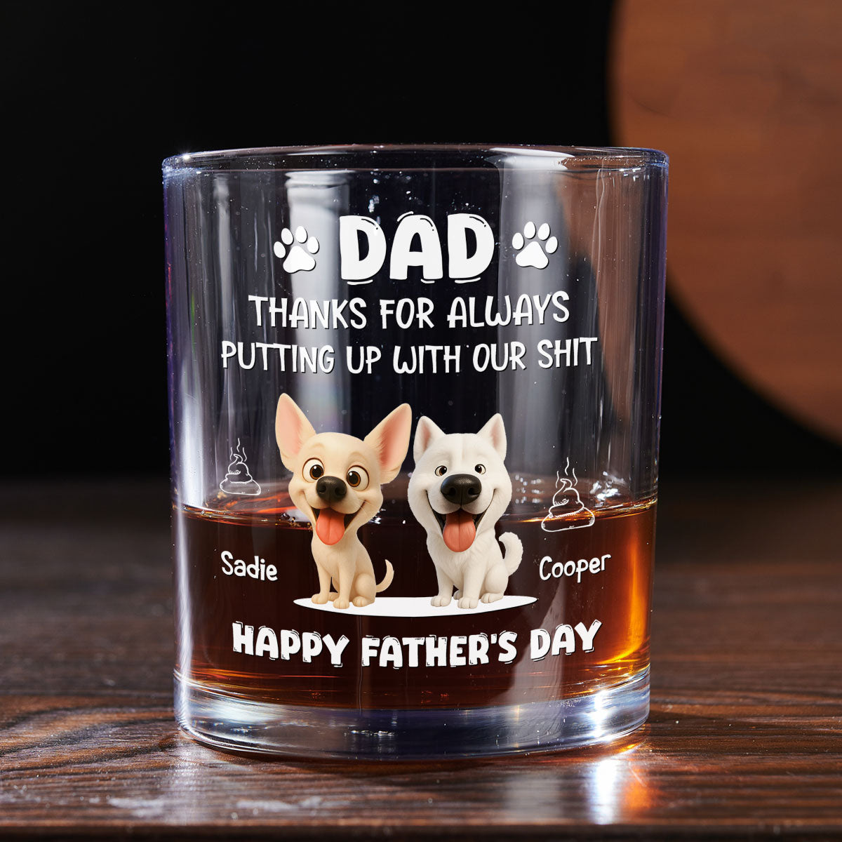You Are The Best Putting Up Person - Personalized Whiskey Glass