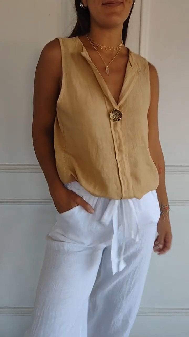 49% OFF💥Women's V-neck Sleeveless Casual Top