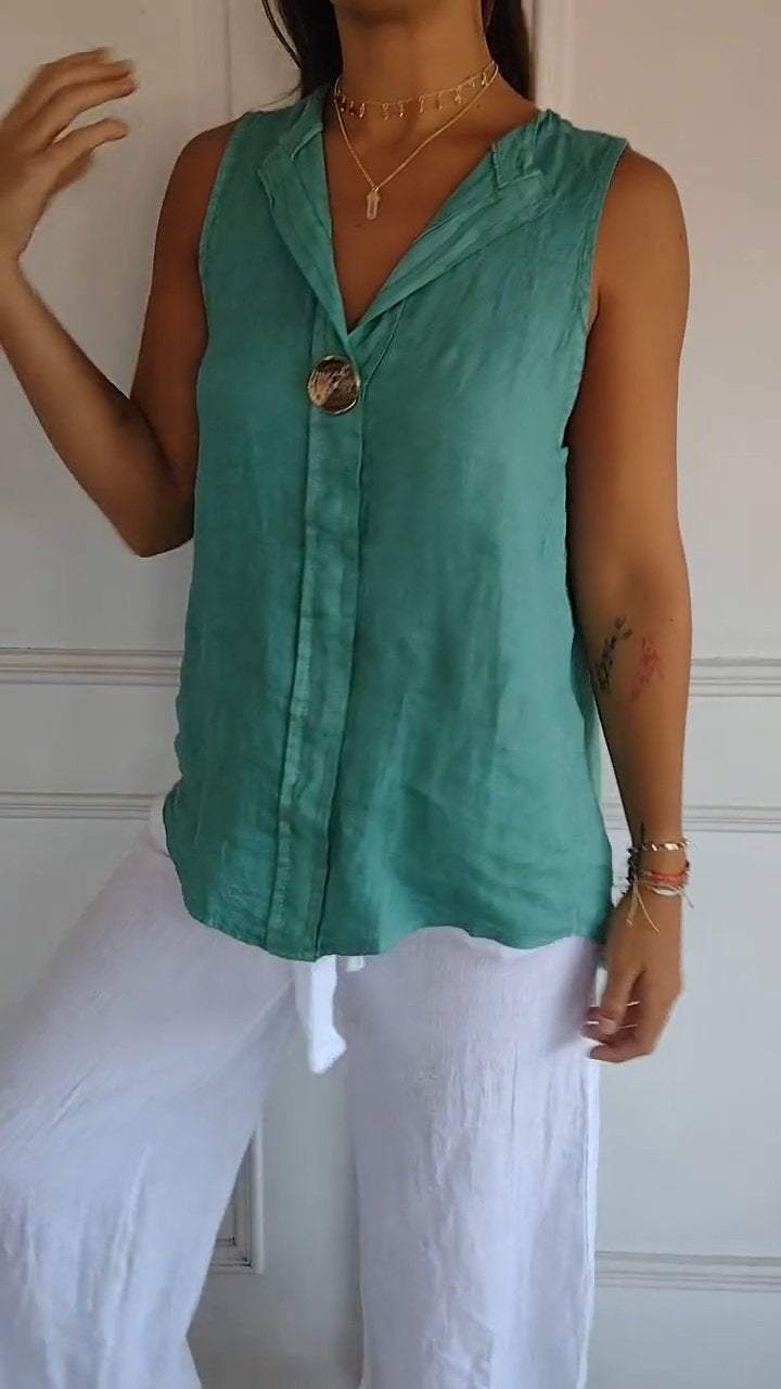 49% OFF💥Women's V-neck Sleeveless Casual Top