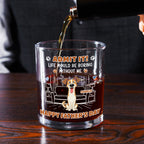 Admit It Crazy Funny Dog Ver Dad - Personalized Whiskey Glass