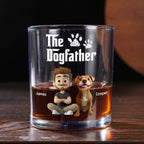 Cool Dogfather - Personalized Whiskey Glass