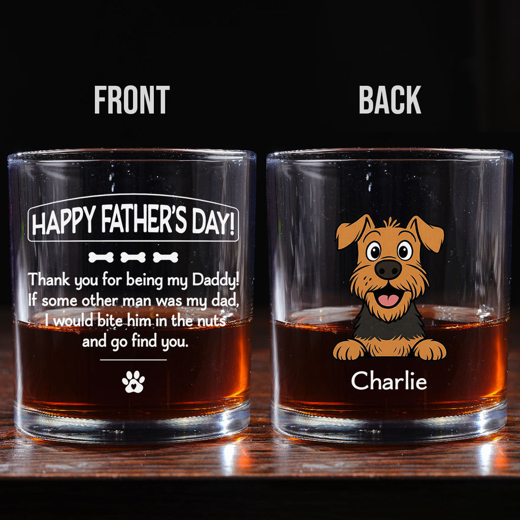 Pawsitively Lucky To Bark - Personalized Whiskey Glass