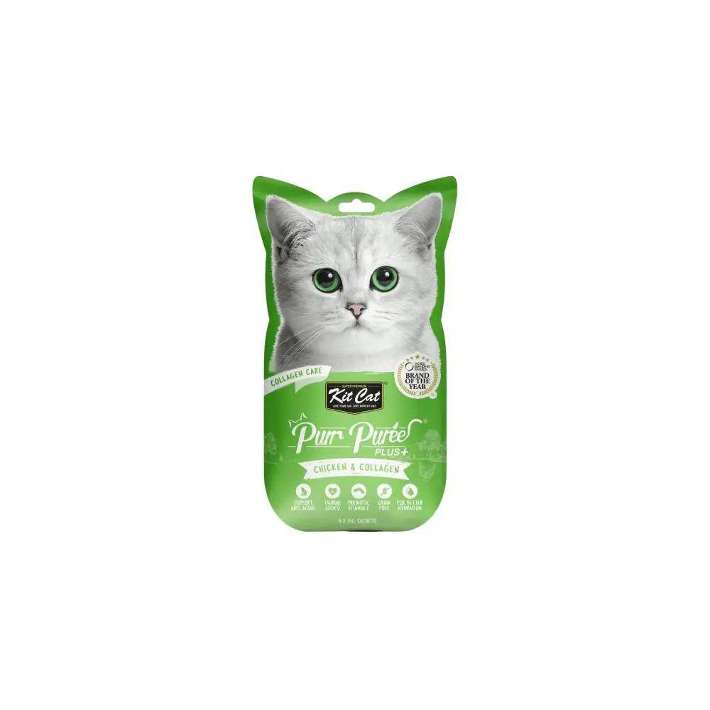 Kit Cat Treat Purr Puree Plus+ Collagen Care Chicken Cat Treat 60g