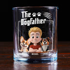 The Father Of Dog - Personalized Whiskey Glass