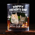 Putting Up With Funny Dad Ver Cat Photo - Personalized Whiskey Glass